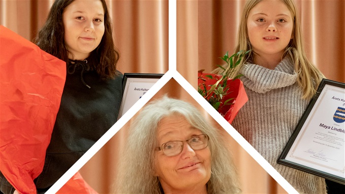 Årets kulturstipendiater 2020 Maya Lindblom, Klara Lundmark och Eva Lindau