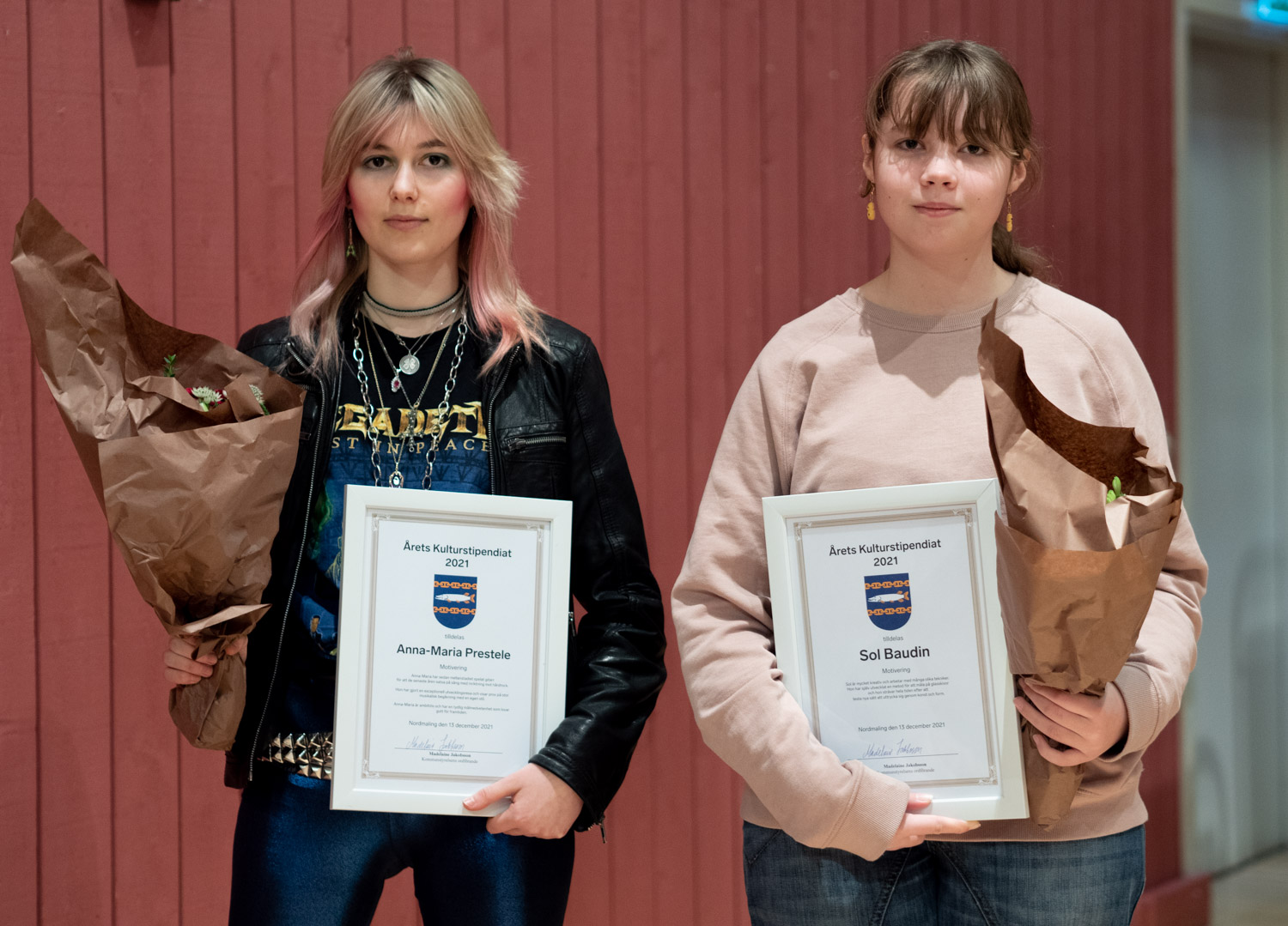 Årets kulturstipendiater 2021 (ungdom) - Anna-Maria Prestele och Sol Baudin