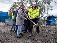 Första spadtaget till nya förskolan
